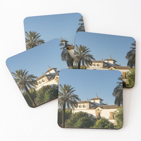 Item preview, Elegant Spanish Mansion Framed by Palm Trees designed and sold by Georgia Mizuleva.