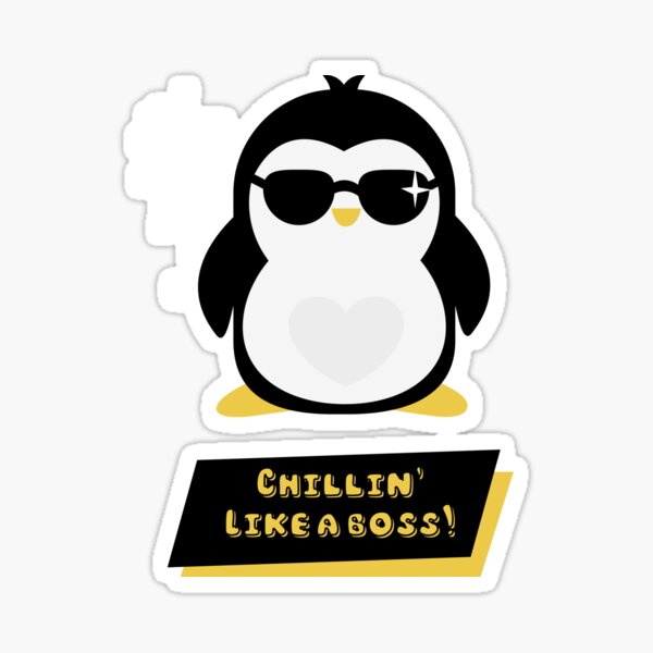 Aesthetic kawaii meme club Penguin sticker y2k