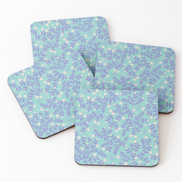 Item preview, Night Garden Periwinkle Aqua Pattern designed and sold by KristyKate.
