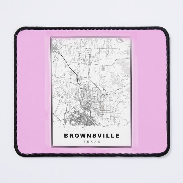 Item preview, Minimalist Pastel Pink Brownsville Map designed and sold by Tamas Das.