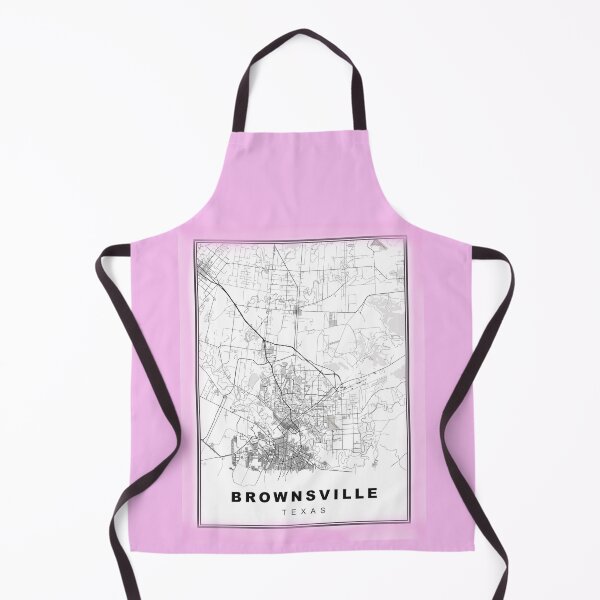 Item preview, Minimalist Pastel Pink Brownsville Map designed and sold by Tamas Das.