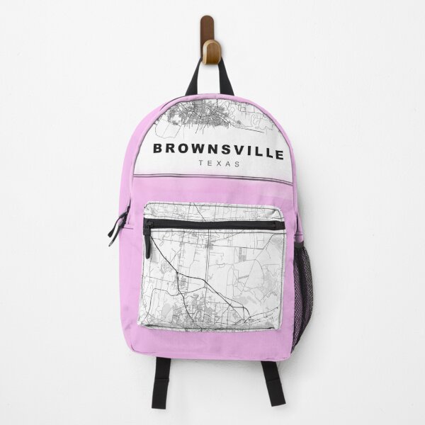 Item preview, Minimalist Pastel Pink Brownsville Map designed and sold by Tamas Das.