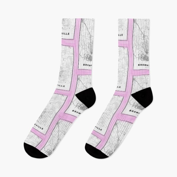 Item preview, Minimalist Pastel Pink Brownsville Map designed and sold by Tamas Das.