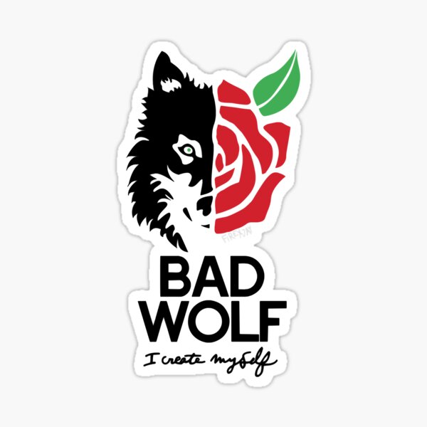 "Gold Movies BAD WOLF" Sticker for Sale by TraudelForster Redbubble