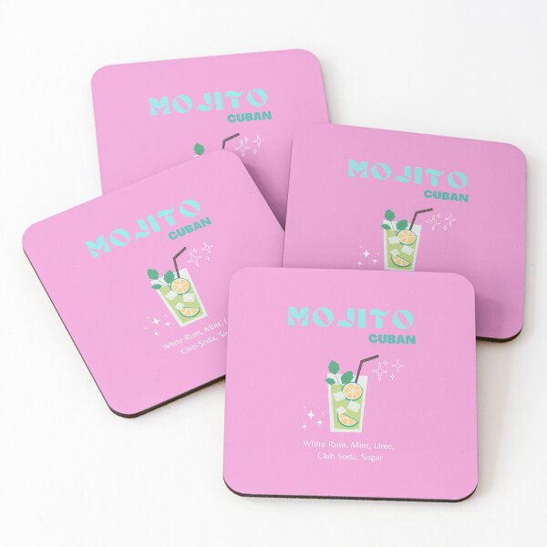 Item preview, Mojito, Cocktail, Drinks, Cocktail Art, Colorful Cocktail, Preppy, Pink, Turquoise designed and sold by Magic Love Art Print.