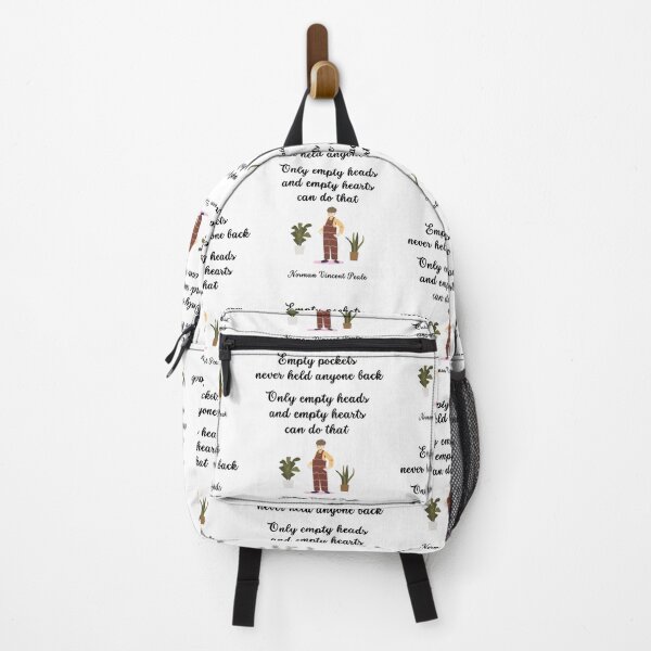 Item preview, Empty pockets never held anyone back. Only empty heads and empty hearts can do that. Norman Vincent Peale designed and sold by LifeWisdom.