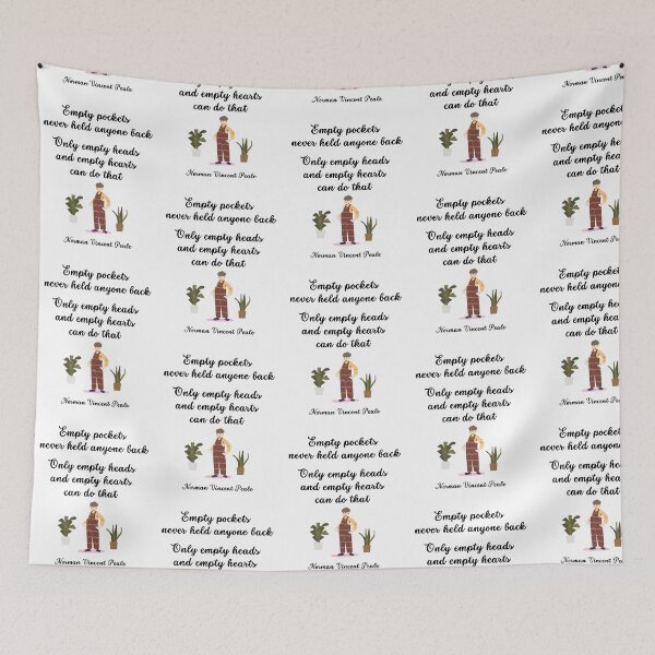 Item preview, Empty pockets never held anyone back. Only empty heads and empty hearts can do that. Norman Vincent Peale designed and sold by LifeWisdom.