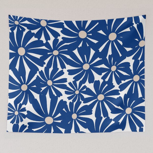 Item preview, Blue Art Fab Floral designed and sold by meggydesigns.