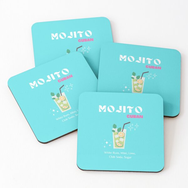 Item preview, Mojito, Cocktail, Drinks, Cocktail Art, Colorful Cocktail, Preppy, Turquoise, Blue designed and sold by Magic Love Art Print.