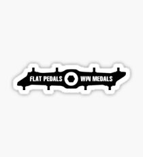 Flat Pedals Win Medals Sticker