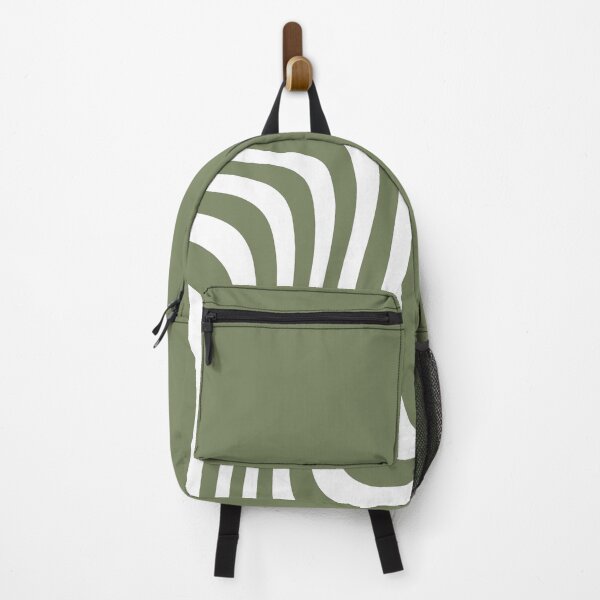 Item preview, Sage green and white wavy lines geometric pattern designed and sold by by-jwp.
