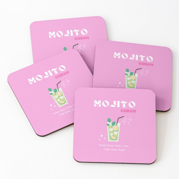 Artikelvorschau, Mojito, Cocktail, Getränke, Cocktailkunst, Pink Cocktail, Preppy, Preppy Room, Pink entworfen und verkauft von Magic Love Art Print.