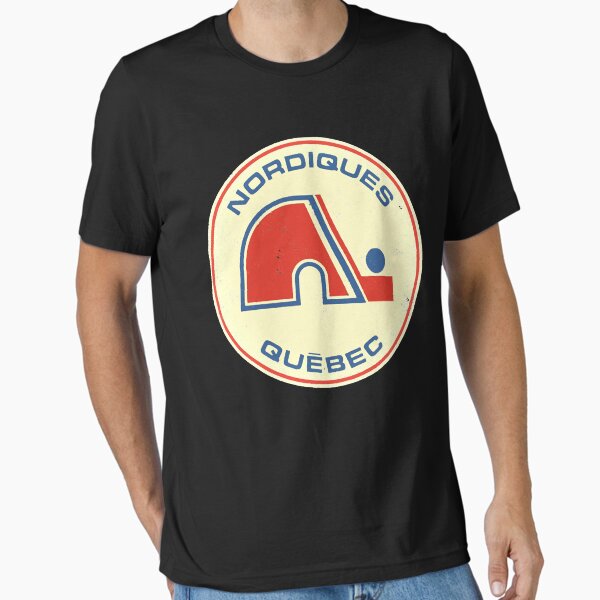 Aperçu de l'œuvre Chemise des Nordiques de Québec [Vintage Distressed] T-shirt essentiel créée et vendue par ErmelDot6.