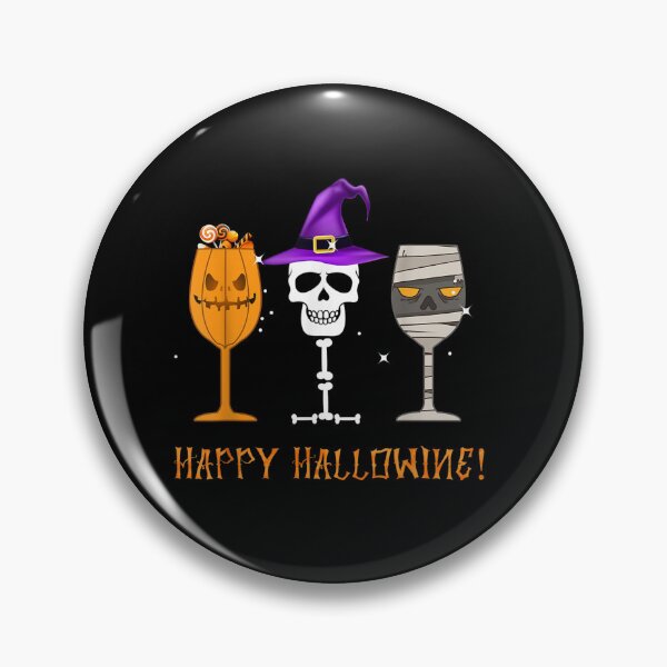 Item preview, Happy Hallowine Funny Halloween Alcohol Wine Gifts T- designed and sold by ClairLuther571.