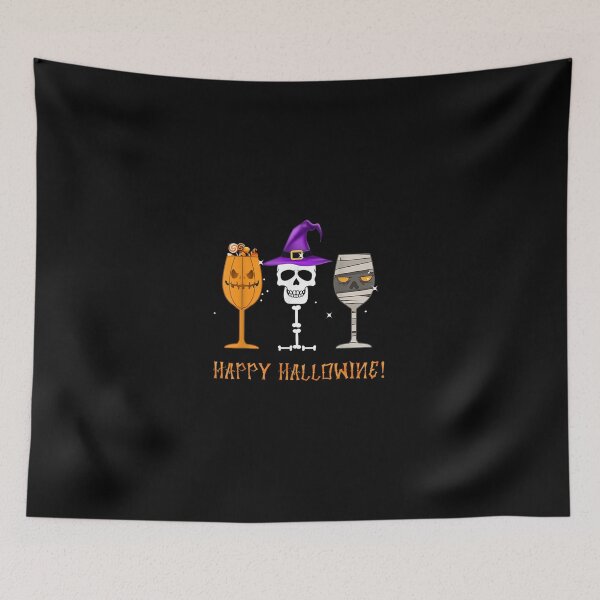 Item preview, Happy Hallowine Funny Halloween Alcohol Wine Gifts T- designed and sold by ClairLuther571.