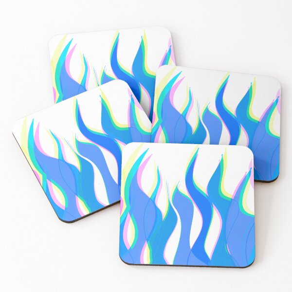 Item preview, Dark Blue Multicolor Flames Pattern designed and sold by theprintedclub.