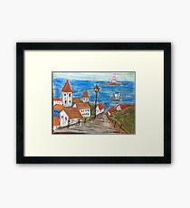 Seaside town Framed Print