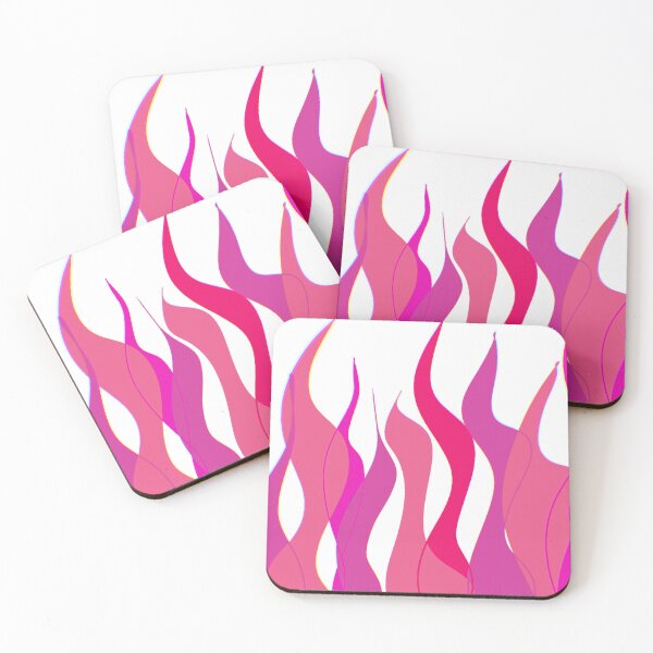 Item preview, Fuchsia and Pink Multicolor Flames Pattern designed and sold by theprintedclub.
