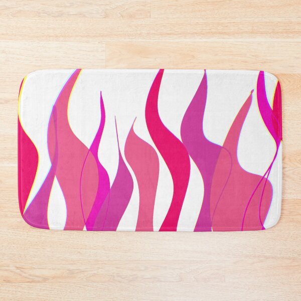 Item preview, Fuchsia and Pink Multicolor Flames Pattern designed and sold by theprintedclub.