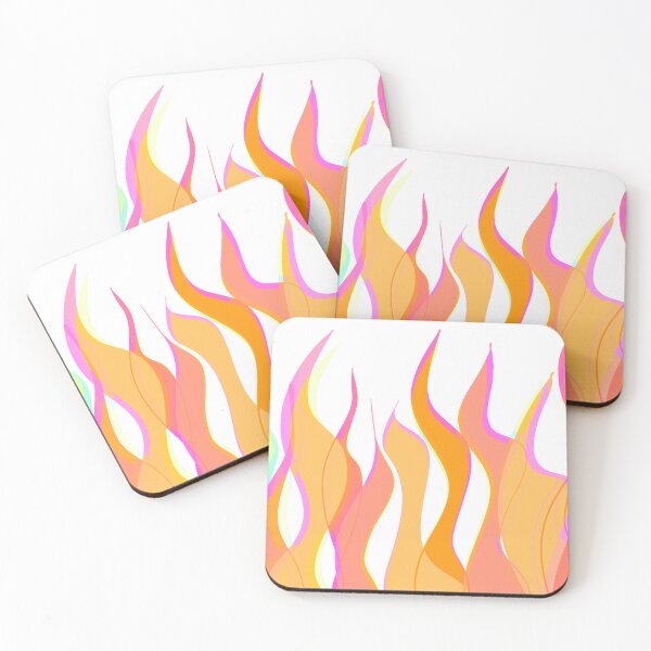Item preview, Light Orange and Pink Tones Flames Pattern designed and sold by theprintedclub.