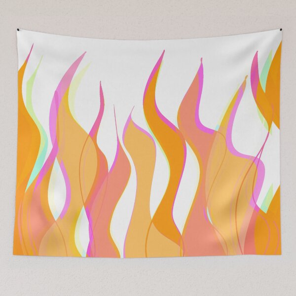 Item preview, Light Orange and Pink Tones Flames Pattern designed and sold by theprintedclub.