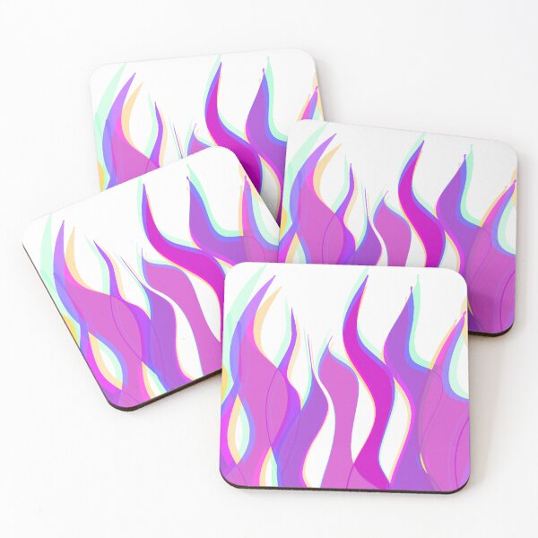 Item preview, Purple Multicolor Flames Pattern designed and sold by theprintedclub.