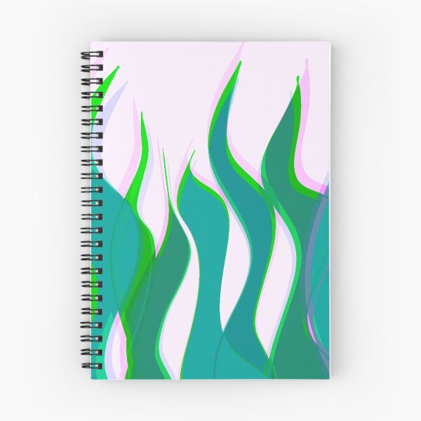 Item preview, Green and Pink Multicolor Flames Pattern designed and sold by theprintedclub.