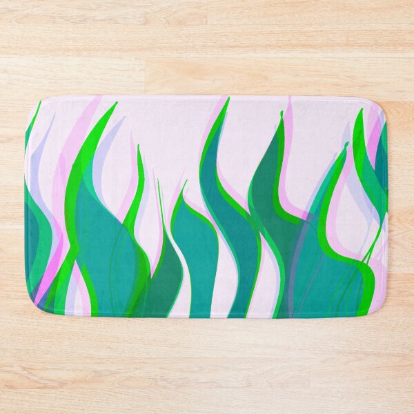Item preview, Green and Pink Multicolor Flames Pattern designed and sold by theprintedclub.