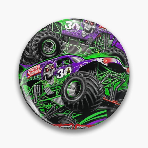 Item preview, monster jam grave digger monster truck Art Fans  designed and sold by GeorgeCag45.