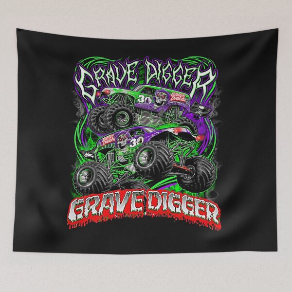 Item preview, monster jam grave digger monster truck Art Fans  designed and sold by GeorgeCag45.