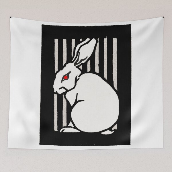 Item preview, Against Animal Testing Rabbit Behind Bars designed and sold by CreativeBel.