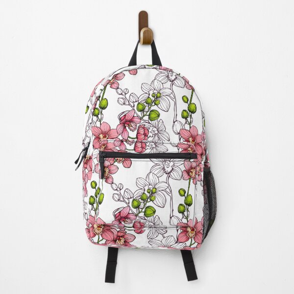 Item preview, Pink orchids, seamless vector pattern. hand drawn illustration designed and sold by babanovaesha.