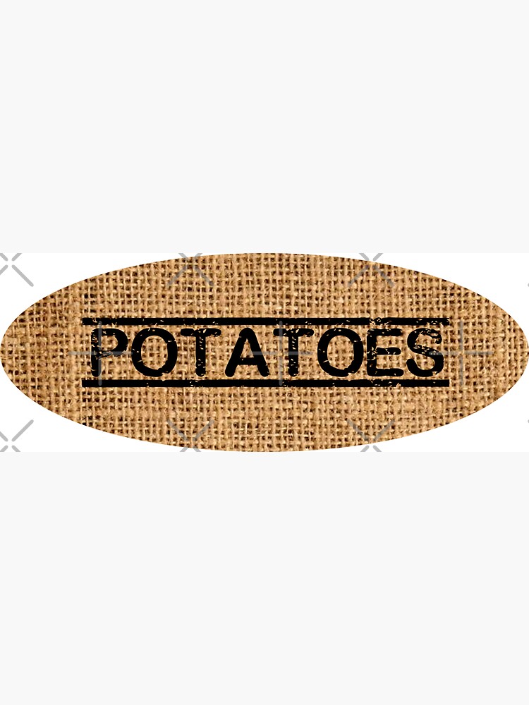 Potatoes Bag Sticker By Yourgeekside Redbubble