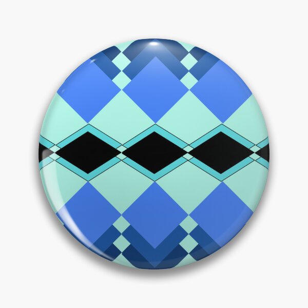 Artikelvorschau, Diamond Frenzy 2, Rautenform, Blau, Aquamarin, Schwarz, Muster, ästhetisch, originelles Design, einzigartig entworfen und verkauft von Ellecher23.