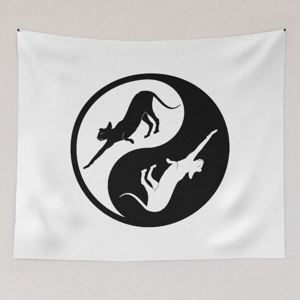 Item preview, Cat Yin Yang - Spiritual Yoga designed and sold by augenpulver.