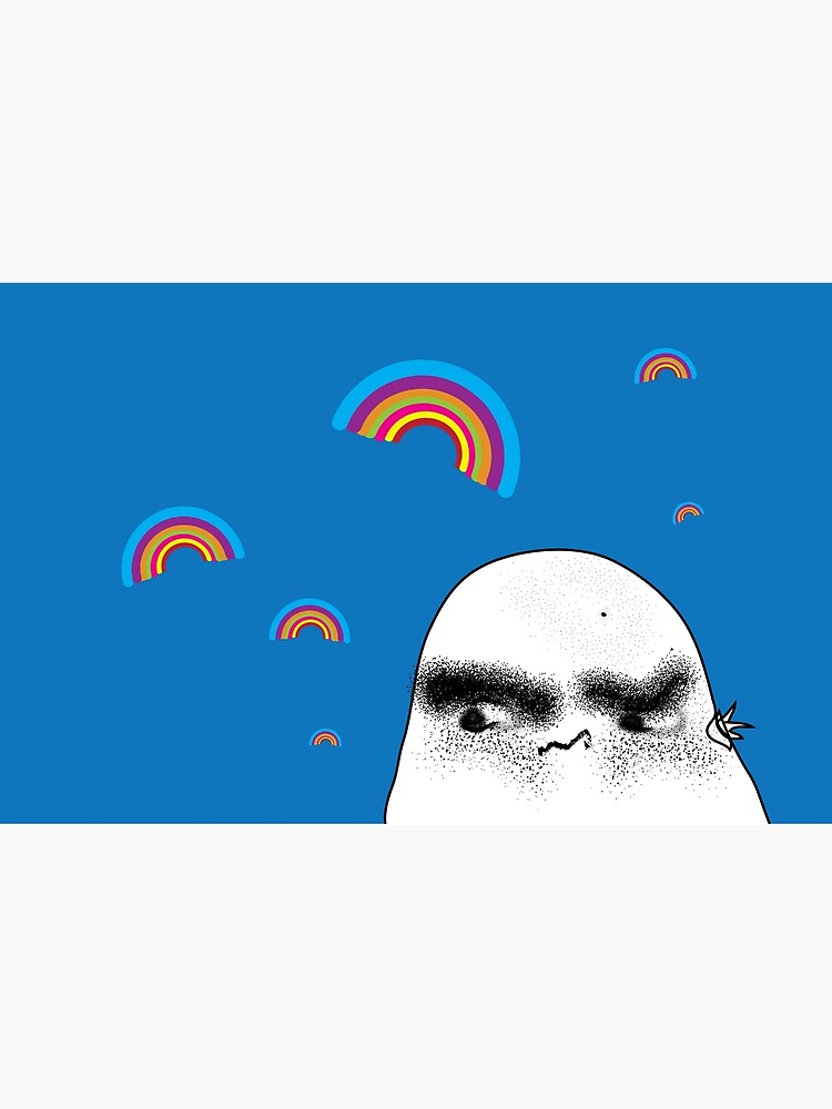 Angry Potato Man Growling at Rainbows by nischnasch