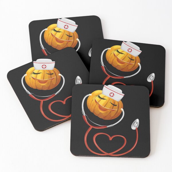 Item preview, Love Halloween Funny Pumpkin Nurse with phonendoscope Cool designed and sold by ClairLuther571.