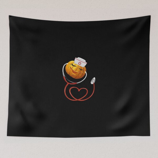 Item preview, Love Halloween Funny Pumpkin Nurse with phonendoscope Cool designed and sold by ClairLuther571.