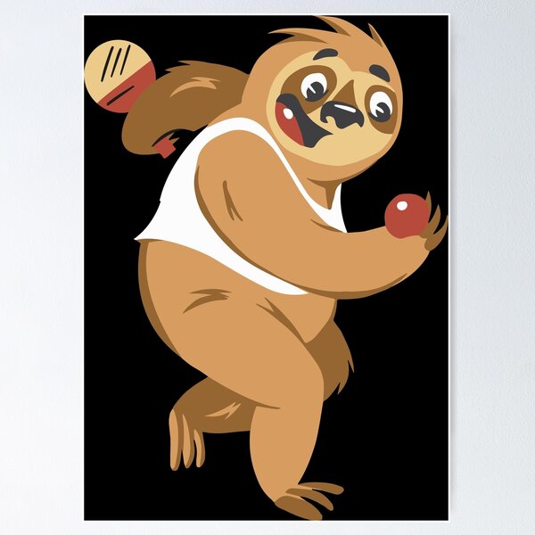 Item preview, Sloth playing ping pong designed and sold by Palteeshop.