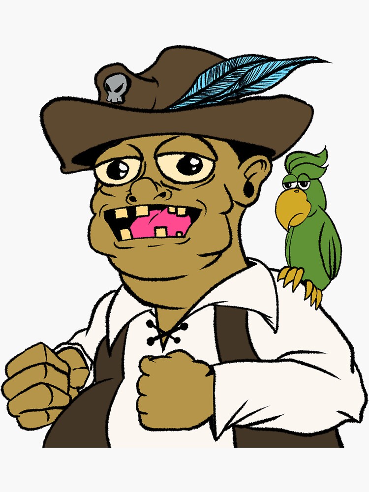 Weird Pirate Sticker For Sale By Weird Isshin Redbubble Weird Pirate Sticker For Sale By Weird Isshin Redbubble