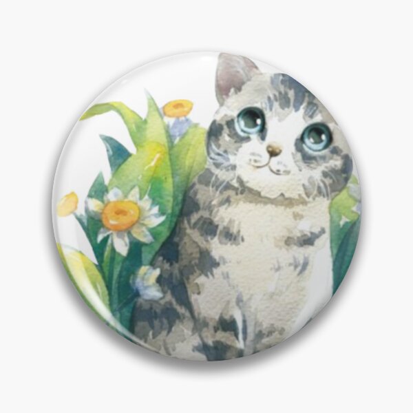 Item preview, watercolor flower and cat T shirt designed and sold by YAZEEDBASH.