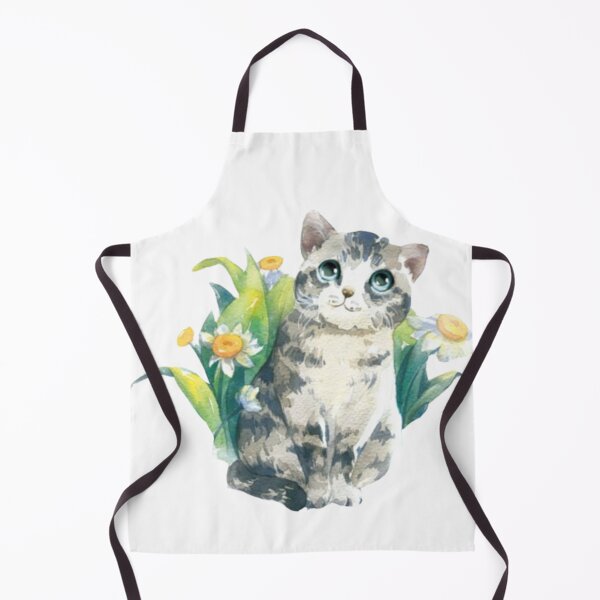 Item preview, watercolor flower and cat T shirt designed and sold by YAZEEDBASH.