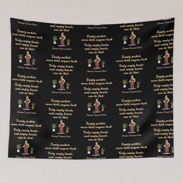 Item preview, Empty pockets never held anyone back. Only empty heads and empty hearts can do that. Norman Vincent Peale designed and sold by LifeWisdom.