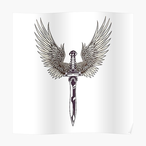 Winged Sword Tattoo HighRes Vector Graphic  Getty Images