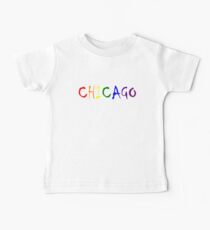 Chicago Illinois Graphic Paint Splatter Black Baby Tee