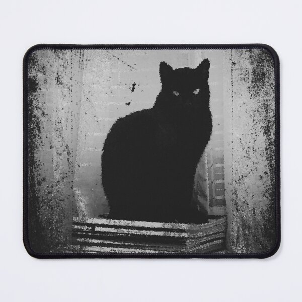 Item preview, Black Cat on a Pedestal designed and sold by TotallyRetroArt.