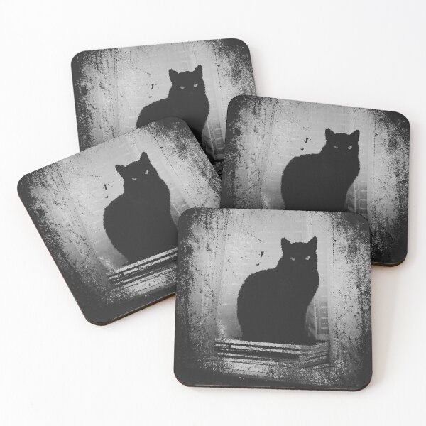 Item preview, Black Cat on a Pedestal designed and sold by TotallyRetroArt.