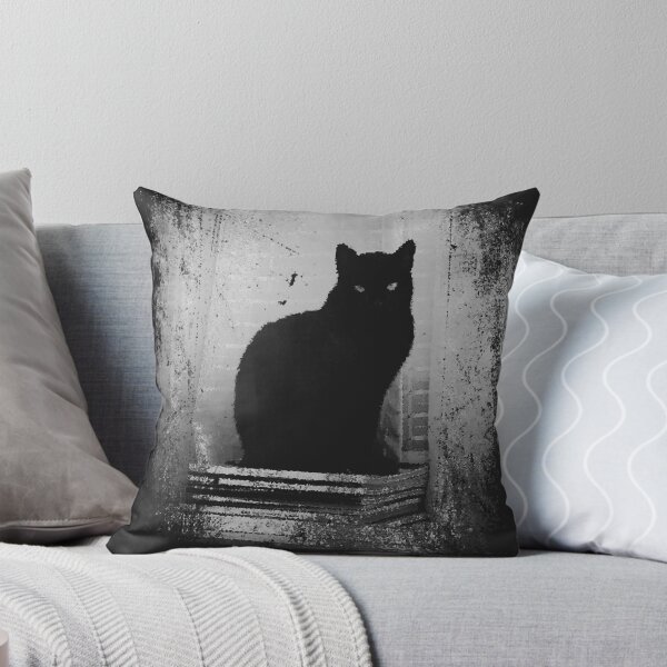 Item preview, Black Cat on a Pedestal designed and sold by TotallyRetroArt.