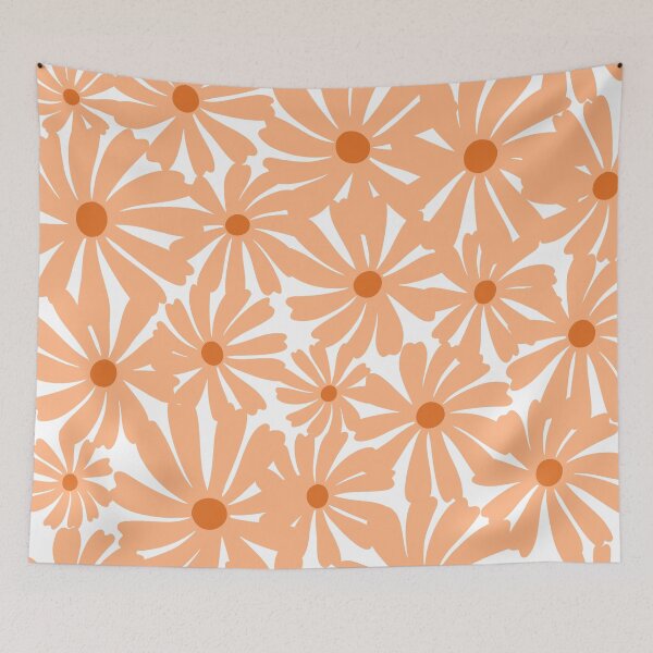 Item preview, Fab Pastel Orange Prints Floral designed and sold by meggydesigns.