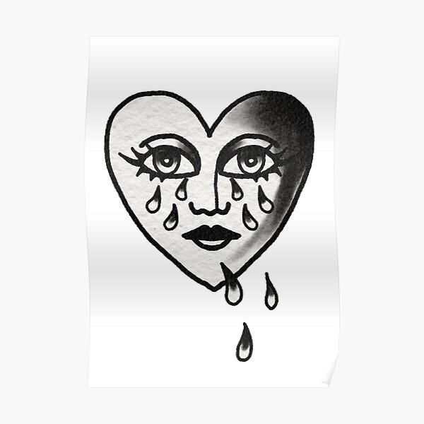 10 Timeless Crying Heart Tattoos  Tattoodo